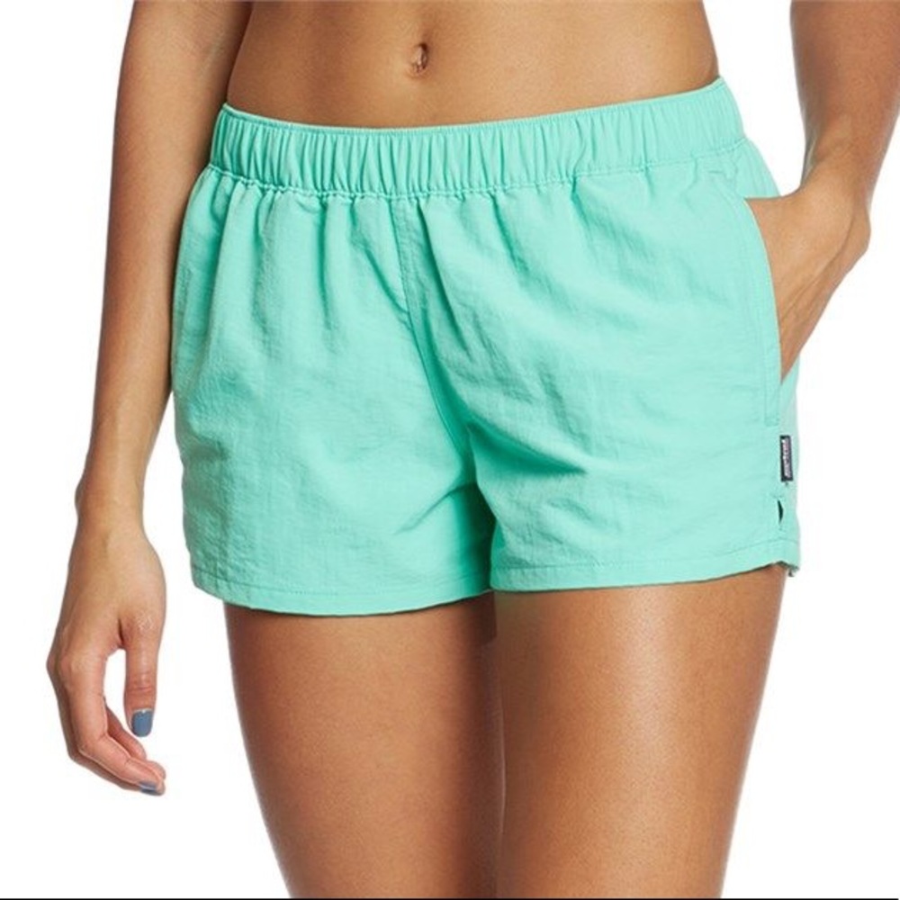 Patagonia Barely Baggies Shorts in turquoise